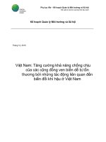 Tăng cường khả năng chống chịu của các cộng đồng ven biển dễ bị tổn thương bởi những tác động liên quan đến biến đổi khí hậu ở Việt Nam