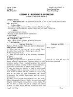 Giao an tu chon anh 10 HK1 