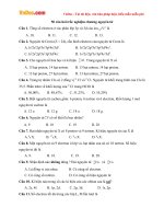 50 câu hỏi trắc nghiệm chương nguyên tử
