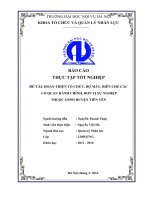 Hoàn thiện tổ chức, bộ máy, biên chế các cơ quan hành chính, đơn vị sự nghiệp thuộc UBND huyện tiên yên