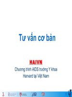 Bài giảng tư vấn cơ bản 