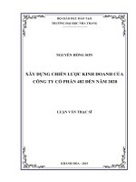 Xây dựng chiến lược kinh doanh tại công ty cổ phần 482 nghệ an đến năm 2020 