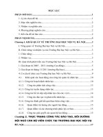 Thực trạng công tác đào tạo, bồi dưỡng đội ngũ cán bộ viên chức tại trường đại học nội vụ hà nội