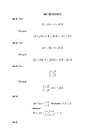 bai tap so phuc TOAN CHUYEN DE