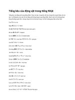 Tiếng kêu của động vật trong tiếng nhật 