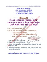 Bí quyết phát hiện manh mối đề thi đại học môn toán tập 2
