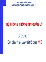 Sự cần thiết và vai trò của MIS