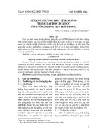 SỬ DỤNG PHƯƠNG PHÁP TÌNH HUỐNG TRONG DẠY HỌC HÓA HỌC Ở TRƯỜNG TRUNG HỌC PHỔ THÔNG