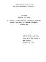 Đào tạo, bồi dưỡng CB,CC cấp xã của huyện hạ hòa, tỉnh phú thọ