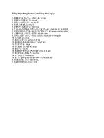 Tiếng nhật đơn giản trong sinh hoạt hàng ngày 