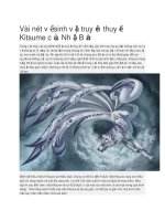 Vài nét về sinh vật truyền thuyết kitsume của nhật bản 