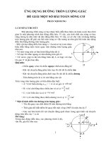 ỨNG DỤNG ĐƯỜNG TRÒN LƯỢNG GIÁC ĐỂ GIẢI 1 SỐ BÀI TOÁN SÓNG CƠ