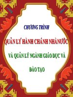 Quan ly hanh chanh nha nuoc trong giao duc
