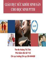 Bài giảng giáo dục sức khỏe sinh sản cho học sinh PTTH  
