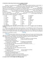 Mo so bai tap doc hieu va tra loi cau hoi tienganh lop 9