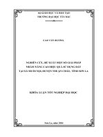 Nghiên cứu, đề xuất một số giải pháp nhằm nâng cao hiệu quả sử dụng đất tại xã muổi nọi, huyện thuận châu, tỉnh sơn la 