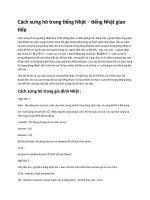 Cách xưng hô trong tiếng nhật 