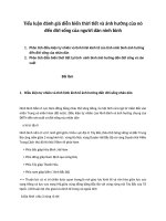 Tiểu luận đánh giá diễn biến thời tiết và ảnh hưởng của nó đến đời sống của người dân ninh bình