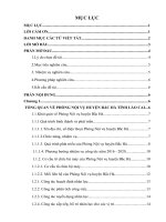 Công tác đào tạo, bồi dưỡng cán bộ, công chức tại phòng nội vụ huyện bắc hà