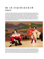Đặc sắc với nghệ thuật biểu diễn kabuki 