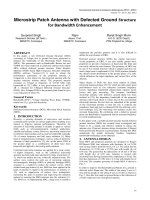 Microstrip patch antenna with defected ground structure