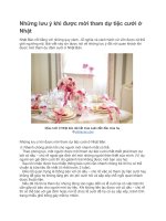 Những lưu ý khi được mời tham dự tiệc cưới ở nhật 