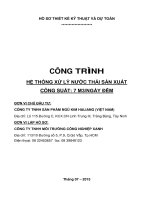 HỆ THỐNG XỬ LÝ NƯỚC THẢI SẢN XUẤT CÔNG SUẤT: 7 M3NGÀY ĐÊM