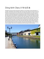 Du lịch nhật bản dòng kênh otaru ở nhật bản 