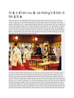 Việc kết hôn muộn và không kết hôn ở nhật bản 