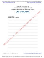 Báo cáo thực tập dược hậu giang