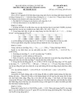 Đề thi, đáp án (đề xuất) trại hè hùng vương lần thứ XII năm 2016 môn hóa 10 trường THPT chuyên hà GIANG 