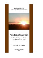 Ánh Sáng Chân Tâm - Lời Khuyên Sống An Bình Và Ra Đi Trong Tỉnh Thức Đức Đạt Lai Lạt Ma