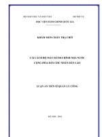 Cải cách bộ máy hành chính nhà nước cộng hòa dân chủ nhân dân lào 