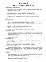 các lưu ý khi làm đồ án nền móng