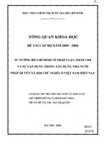 Tư tưởng HCM về pháp luật, pháp chế và sự vận dụng trong xây dựng nhà nước pháp quyền XHCN ở việt nam hiện nay 
