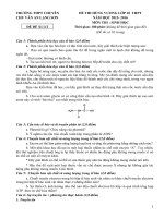 ĐỀ THI và đáp án TRẠI hè HÙNG VƯƠNG lần XII năm 2016 môn SINH học 10  TRƯỜNG CHUYÊN CHU văn AN LẠNG sơn 