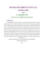 Hương Hải Thiền Sư giảng giải