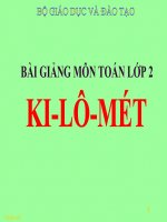 Bài giảng Toán 2 chương 6 bài 9: Kilômét