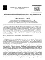 Allocation of optimal distributed generation using GA for minimum system losses in radial distribution networks
