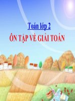 Bài giảng Toán 2 chương 4 bài 4: Ôn tập về giải toán