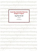 Danh mục Đại Tạng Phật giáo Tây Tạng Kangyur-Tengyur (Phạn - Tạng - Hoa - Việt).