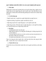 QUY TRÌNH CHUYỂN TIỀN VÀ CÁC QUY ĐỊNH LIÊN QUAN