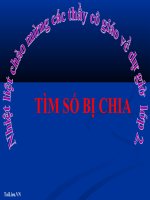 Bài giảng Toán 2 bài Tìm số bị chia 