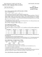 Đề thi, đáp án (đề xuất) trại hè hùng vương lần thứ XII năm 2016 môn hóa 10 trường THPT chuyên CAO BẰNG 