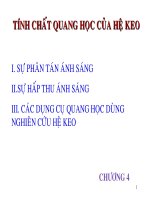 Tính chất quang học của hệ keo