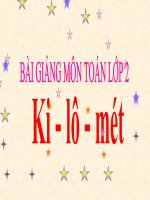 Bài giảng Toán 2 chương 6 bài 9: Kilômét