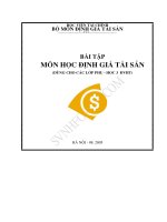 bài tập và đáp án định giá sản phẩm