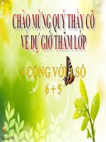 Bài giảng Toán 2 bài 6 Cộng với một số 6+5 