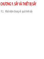 Chương 9 sấy VÀ THIẾT BỊ sấy