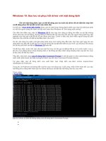 Sao lưu và phục hồi driver với một dòng lệnh trên win 10